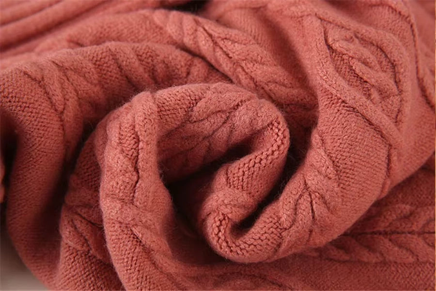 Close up of rib knit texture on a women's midi jumper dress in warm, earthy tone — view 29 — view 43