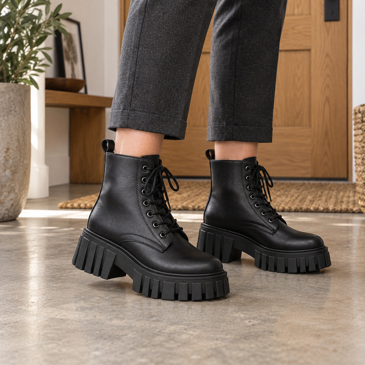 ankle boots — Aria black side — complete product, exact reference photograph — view 3