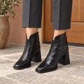 ankle boots — Charlotte black front — complete product, exact reference photograph