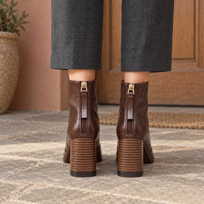 ankle boots — Charlotte brown back — complete product, exact reference photograph — view 4