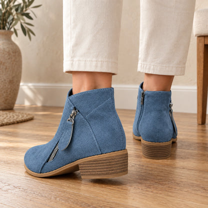ankle boots — Evelyn blue back — complete product, exact reference photograph — view 8