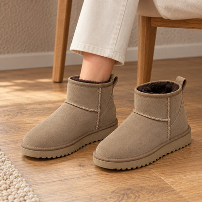 ankle boots — Mia fleece taupe construction — complete product, exact reference photograph — view 8