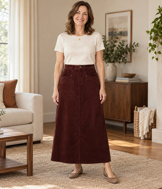 Wine Red Skirt