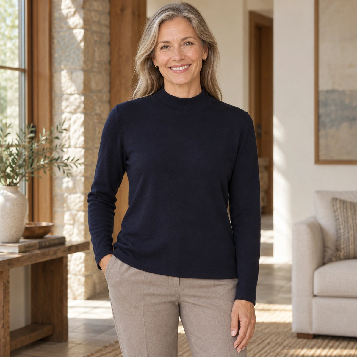 corduroy skirt — Audrey navy top construction — complete product, exact reference photograph — view 12