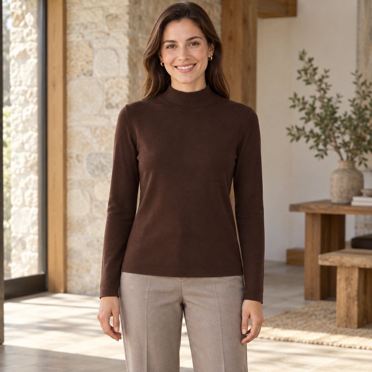 corduroy skirt — Audrey brown top front — complete product, exact reference photograph — view 6