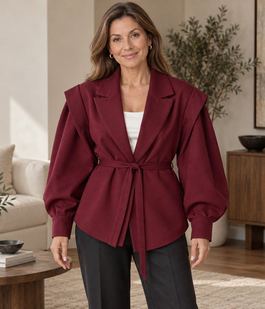 Burgundy Belted