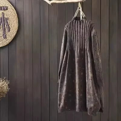 A Line knit midi jumper dress hanging against wooden background — view 9 — view 13