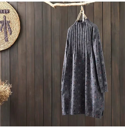 A Line knit midi jumper dress hanging against wooden background — view 23 — view 27