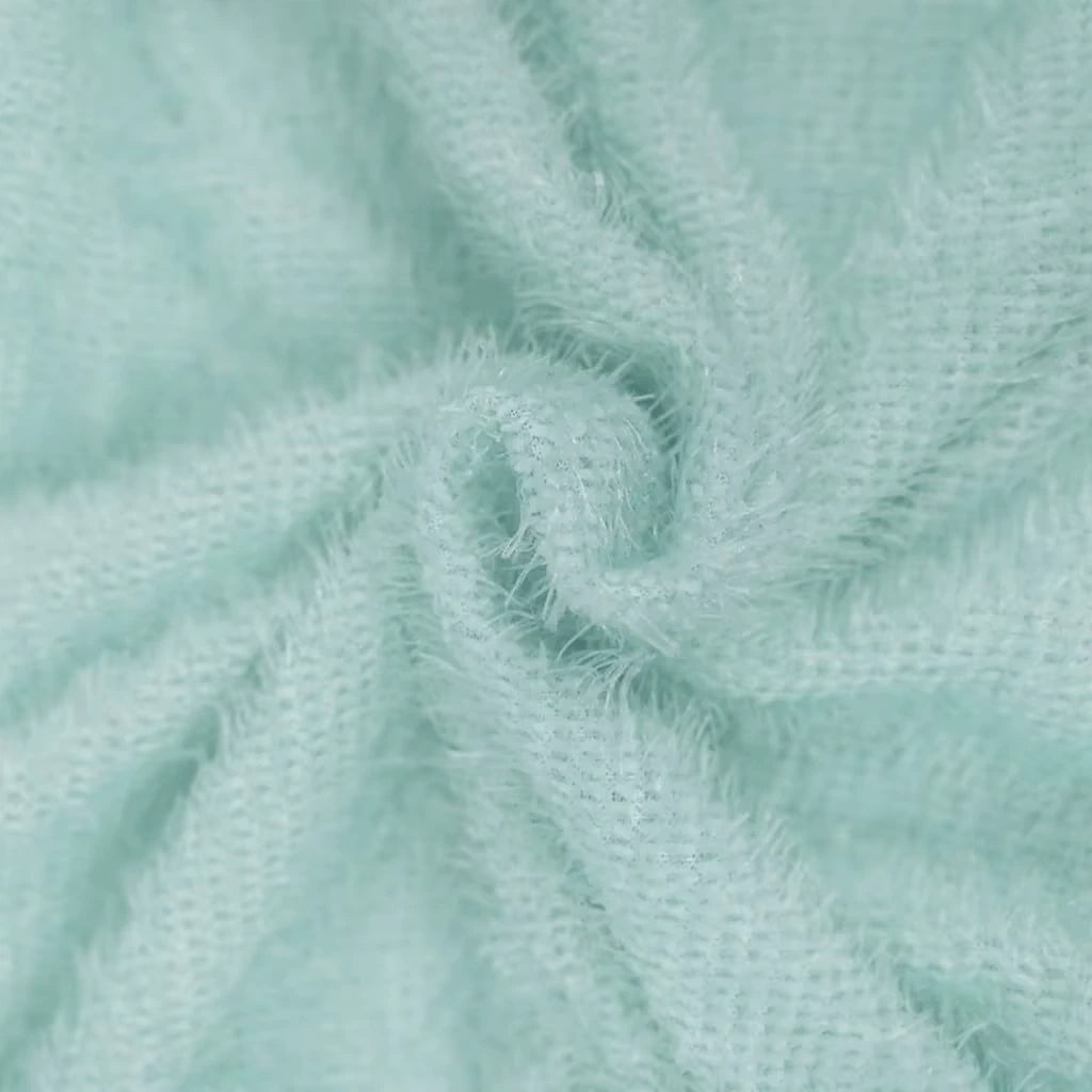 Soft, textured fabric detail of a women's long sleeve polyester midi jumper dress — view 25 — view 35