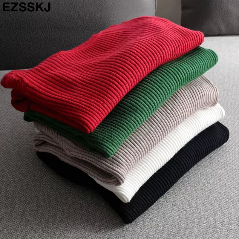 Midi jumper dress — Stack of ribbed knit dresses in various colours, showcasing texture and design — view 13 — view 18
