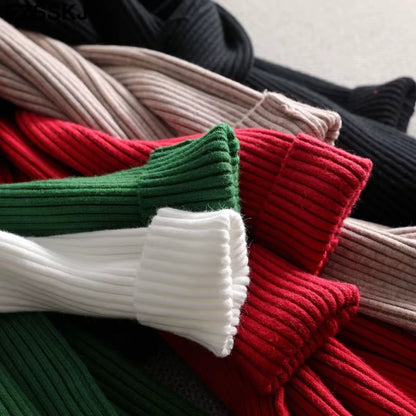 Midi jumper dress — Assorted ribbed knit fabric in various colours, showcasing texture and detail — view 16 — view 21