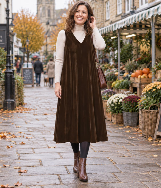 Brown Jumper Dress