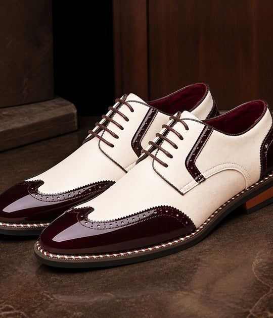 Cream And Burgundy
