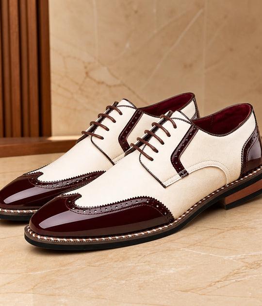 Cream And Burgundy