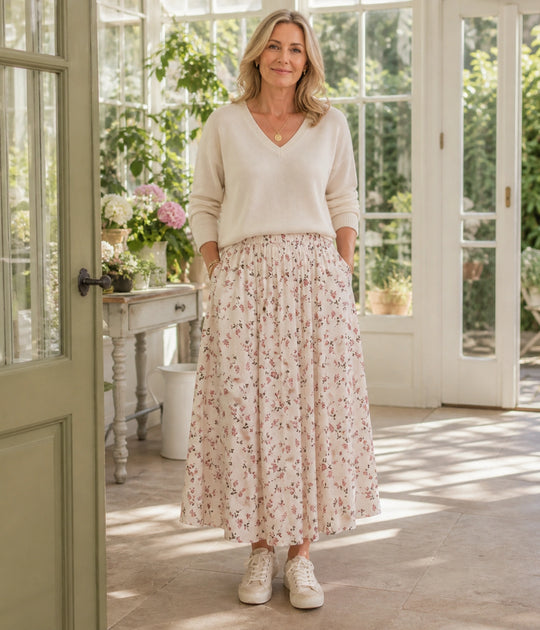 Apricot Pink Floral